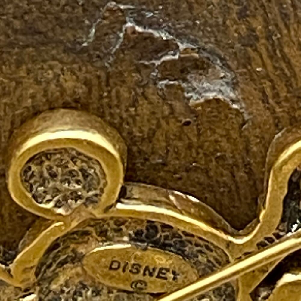 Mickey Mouse Walt Disney Pin Broach Brooch Swinging Hips Hinge Gold Tone Jewelry - Picture 4 of 10